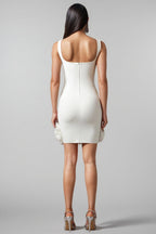 Gearoid Sleeveless Diamond Flowers Mini Dress