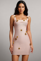 Florelle Sleeveless Flowers Bandage Mini Dress