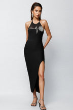 Lennon Sleeveless Diamond Slit Bandage Maxi Dress