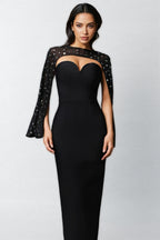 Trudie V-Neck Sleeveless Diamond Maxi Dress