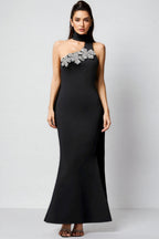 Ridia Sleeveless Black Maxi Dress