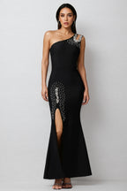 Eloise Sleeveless Diamond Slit Bandage Maxi Dress