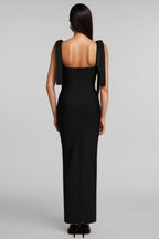 Ternan V-Neck Bow Bandage Maxi Dress