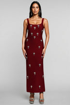 Rykert Sleeveless Diamond Bandage Maxi Dress