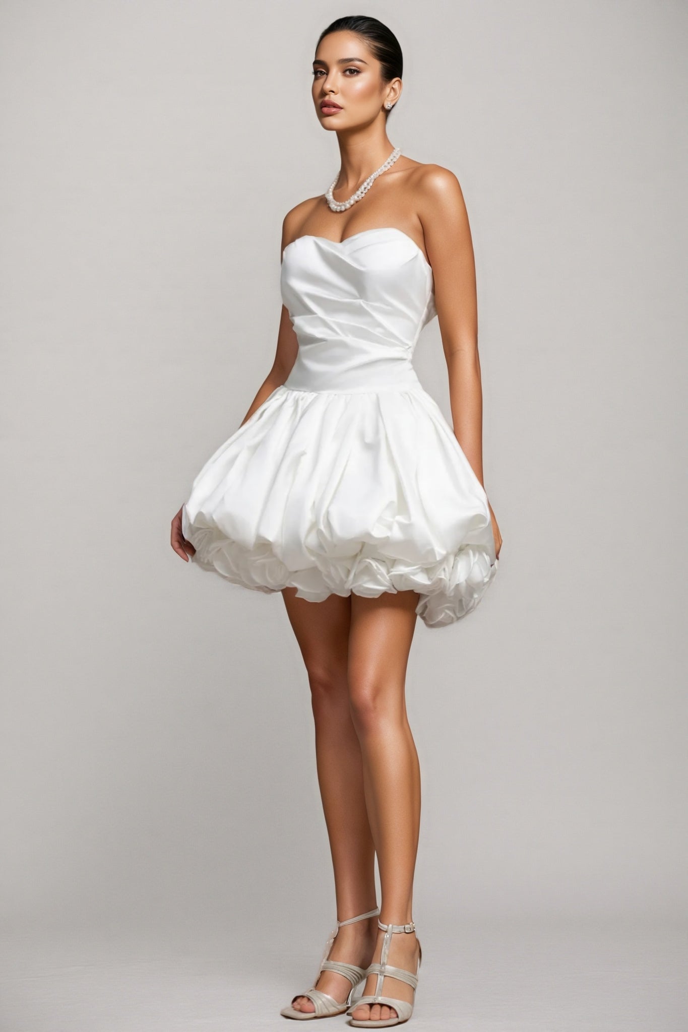 Calara Strapless Flowers Mini Dress
