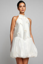 Sequoya Strapless Satin Sleeveless Mini Dress