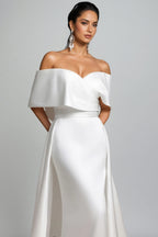 Euen Off Shoulder Fish Tail Wedding Maxi Dress