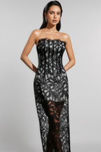 Ivy Sleeveless Fish Bone Strap Maxi Dress