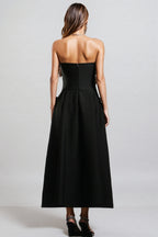 Ilarid Black Studded Bandage Maxi Dress