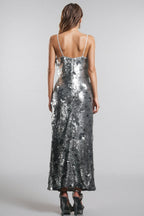 Dilara Strappy Floral Sequinned Maxi Dress