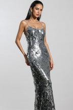 Dilara Strappy Floral Sequinned Maxi Dress