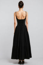 Karina Halter Folds Slit Maxi Dress