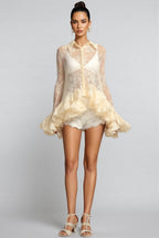 Xaver Embroidery Flowers Lace Mini Dress Set