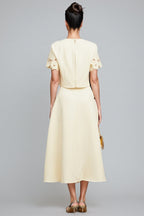 Larkd 3D Floral Top Matching Maxi Dress Set