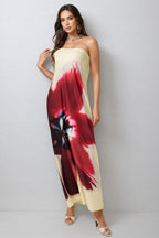 Patric Floral Satin Off-Shoulder Maxi Dress