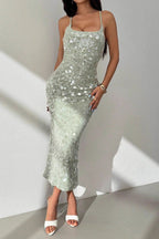 Slim Party Sequin Cami Elegant Sexy Sequin Dress