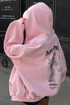 Sweet & Spicy Back Print Loose Zip Hoodie