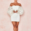 Strapless Long Sleeved Cocktail Dress