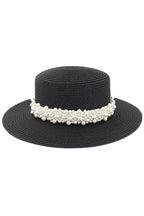 Pearl Embellished Beach Hat