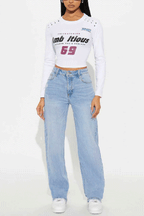 Stylish Ripped Casual Pocket Loose Wide-leg Jeans