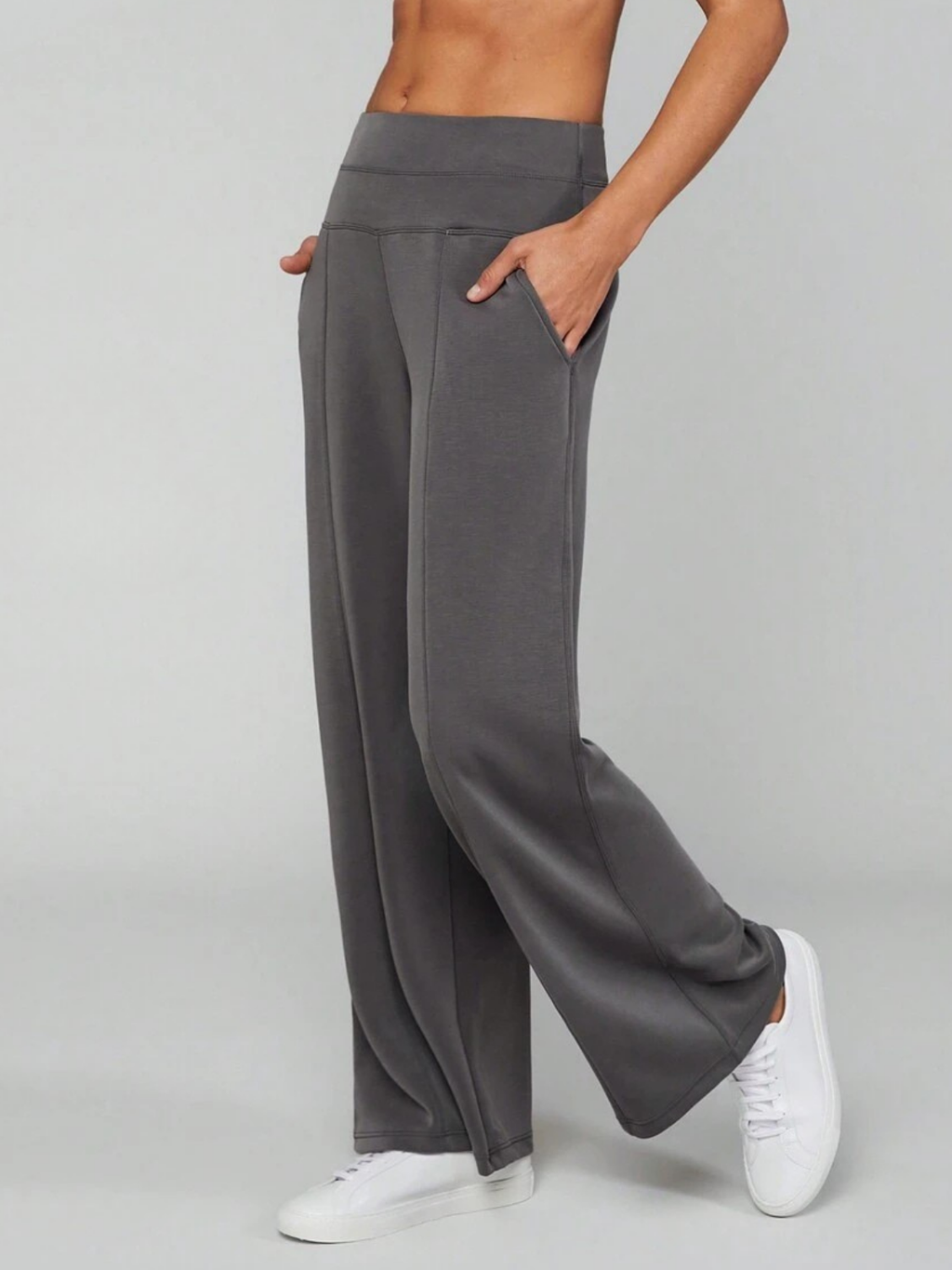 Modal Silk Wide Leg Lounge Pants High Waist With Pockets For Everyday Comfort And Style