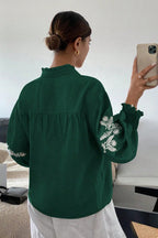 Everyday Luck Floral Embroidered Cotton Top - 5 Colors