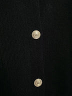 Gold Decorated Row Button Short Knitted Cardigan
