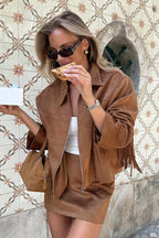 Earth Tone Fringed Jacket