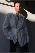 Lace-Up Casual Cardigan Blazer