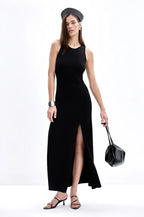 Elegant Knit Sleeveless Sweater Dress
