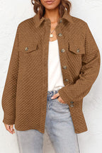 Lugogne Relaxed Lapel Oversized Long Sleeve Shirt