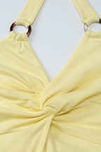 Halter Twist CutOut Maxi Party Dress