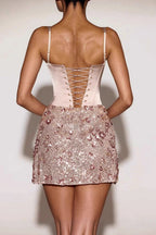Satin Slip Mini Graduation Party Dress