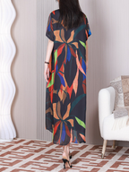 Stay Happy Round Neck A-line Dress