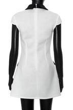 Geraldine Boutique Polyester Cap Sleeve Mini Dress with Contrasting Colour Premium Wardrobe Essential