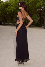 Tassel Spaghetti Strap Bodycon Maxi Dress