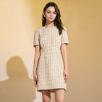 Begia Short Sleeve Crew Neck Mini Dress