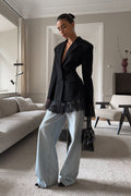 Versatile Lace Detail Tailored Blazer