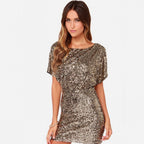 Tabloid Sequin Cut Out Shift Dress Silver FINAL