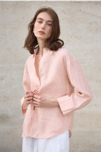 Sophisticated Relaxed Linen Blouse