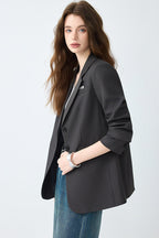 Unstructured Relaxed Office Chic Blazer