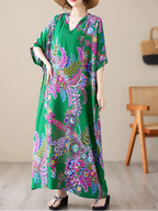 Feel My Love Casual Pattern Kaftan Dress