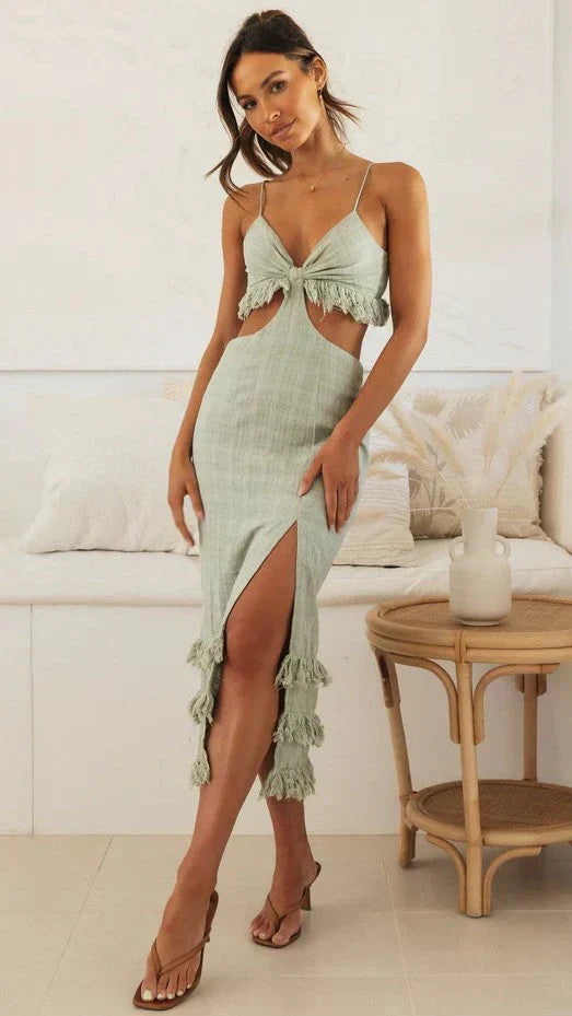 Percy Midi Dress Green