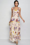 Swinburne Flower Embroidery Maxi Dress