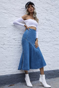 Hip Denim Skirt