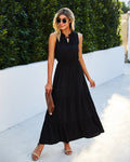 Kokomo Tiered Adjustable Maxi Dress Black FINAL