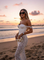 Party Lace Crop Top Skirts Slim Bodycon Spring Summer 2 Piece Dress