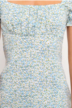Floral Sweetheart Mini Dress Sage