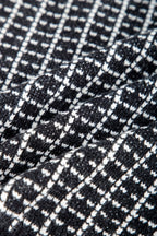 Black Knit Plaid V-Neck Sweater Vest