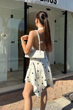 Halter CNeck Backless ALine Mini Dress
